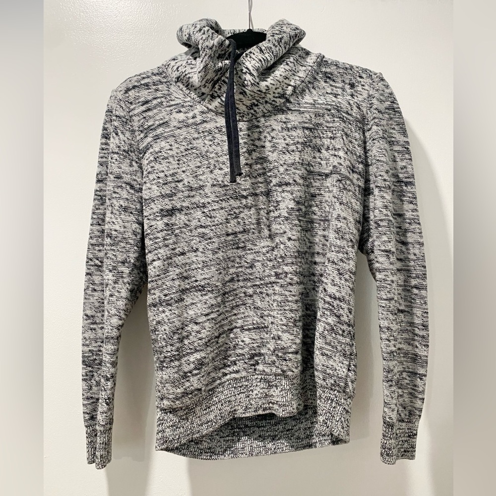 Express | Men Gray and Black Marled Shawl Collar Sweater | Size M EUCW